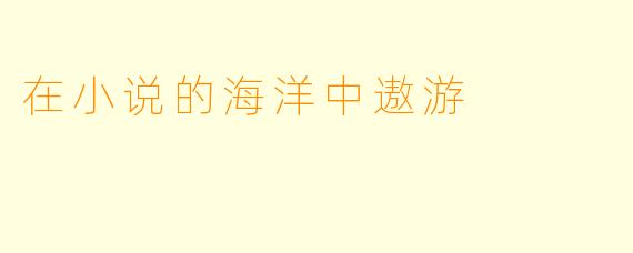 在小说的海洋中遨游