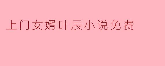 探秘“上门女婿叶辰”小说的魅力与吸引力
