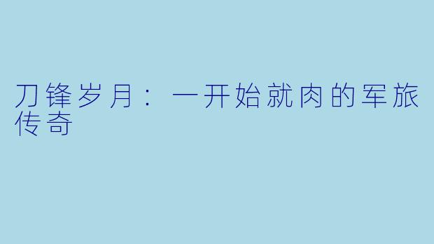 刀锋岁月：一开始就肉的军旅传奇
