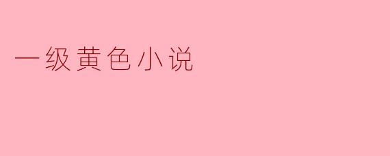 一级黄色小说