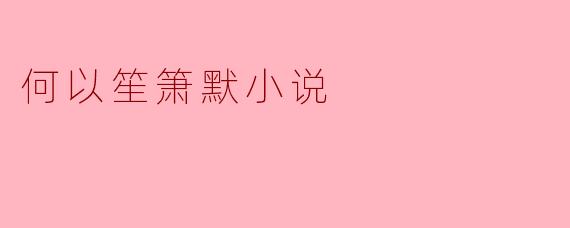 何以笙箫默小说