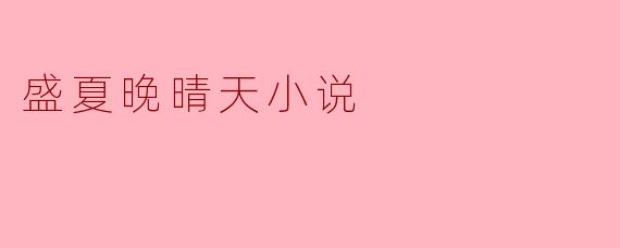 盛夏晚晴天小说