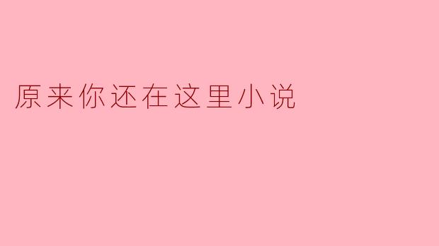 原来你还在这里小说