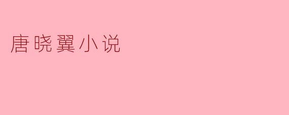 唐晓翼的小说有哪些主题和风格特点?