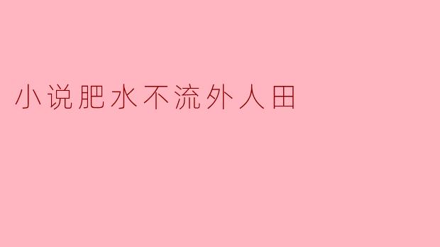 小说《肥水不流外人田》的主要主题是什么？