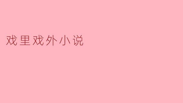 什么是“戏里戏外小说”,它与传统小说有什么不同?