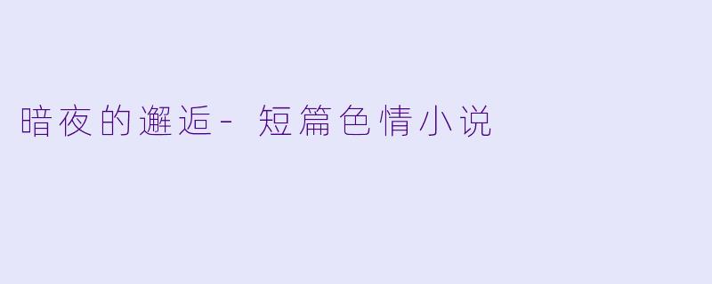 暗夜的邂逅