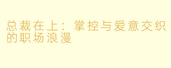 总裁在上：掌控与爱意交织的职场浪漫
