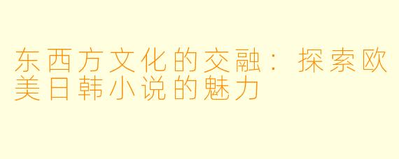 东西方文化的交融：探索欧美日韩小说的魅力
