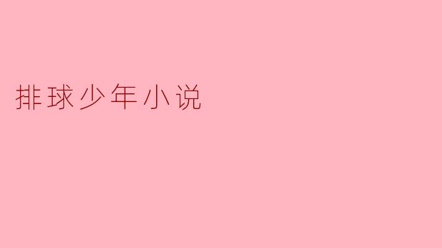 排球少年小说