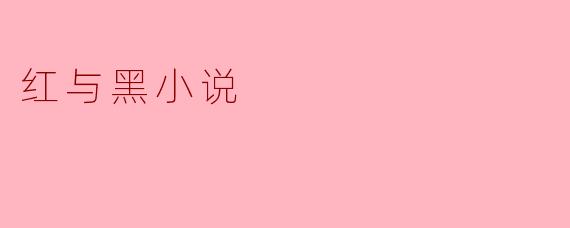 《红与黑:野心与人生的交响曲》