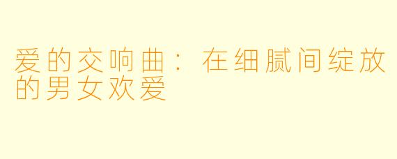 爱的交响曲：在细腻间绽放的男女欢爱