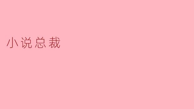小说总裁