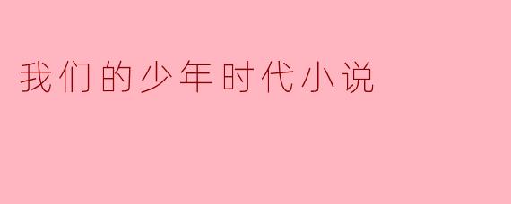 我们的少年时代小说