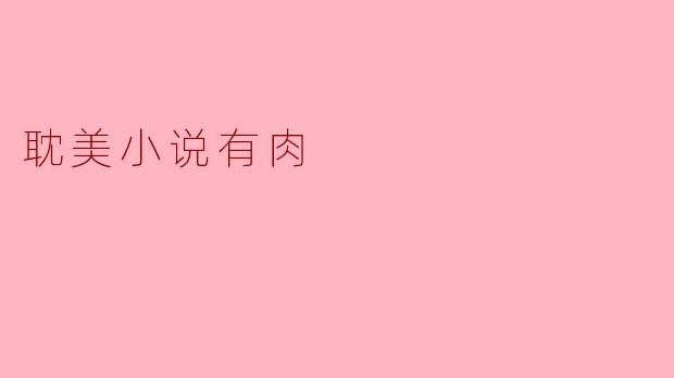 耽美小说有肉