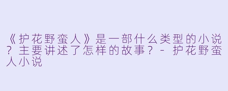 《护花野蛮人》是一部什么类型的小说？主要讲述了怎样的故事？-护花野蛮人小说