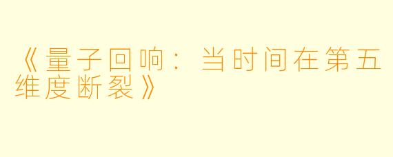 《量子回响：当时间在第五维度断裂》