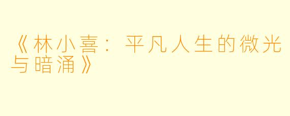 《林小喜：平凡人生的微光与暗涌》