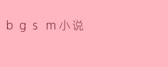 bgsm小说