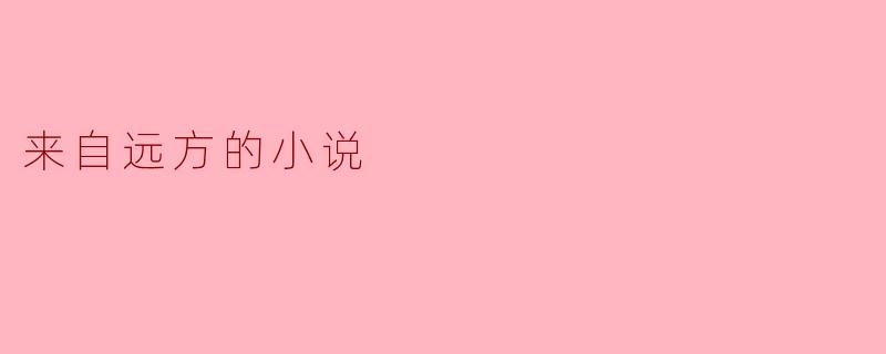 来自远方的小说