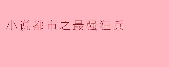 小说都市之最强狂兵
